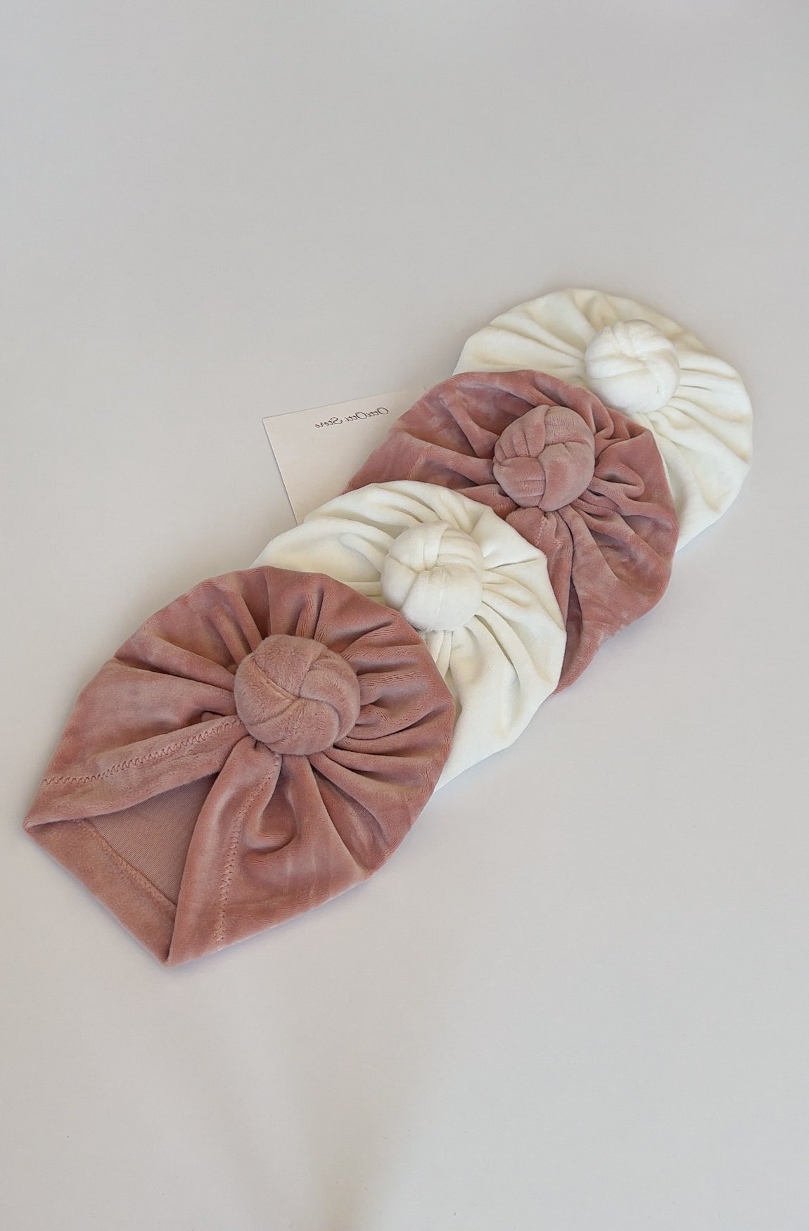 Turban „Vanilla Cloud” & „Dusty Rose”