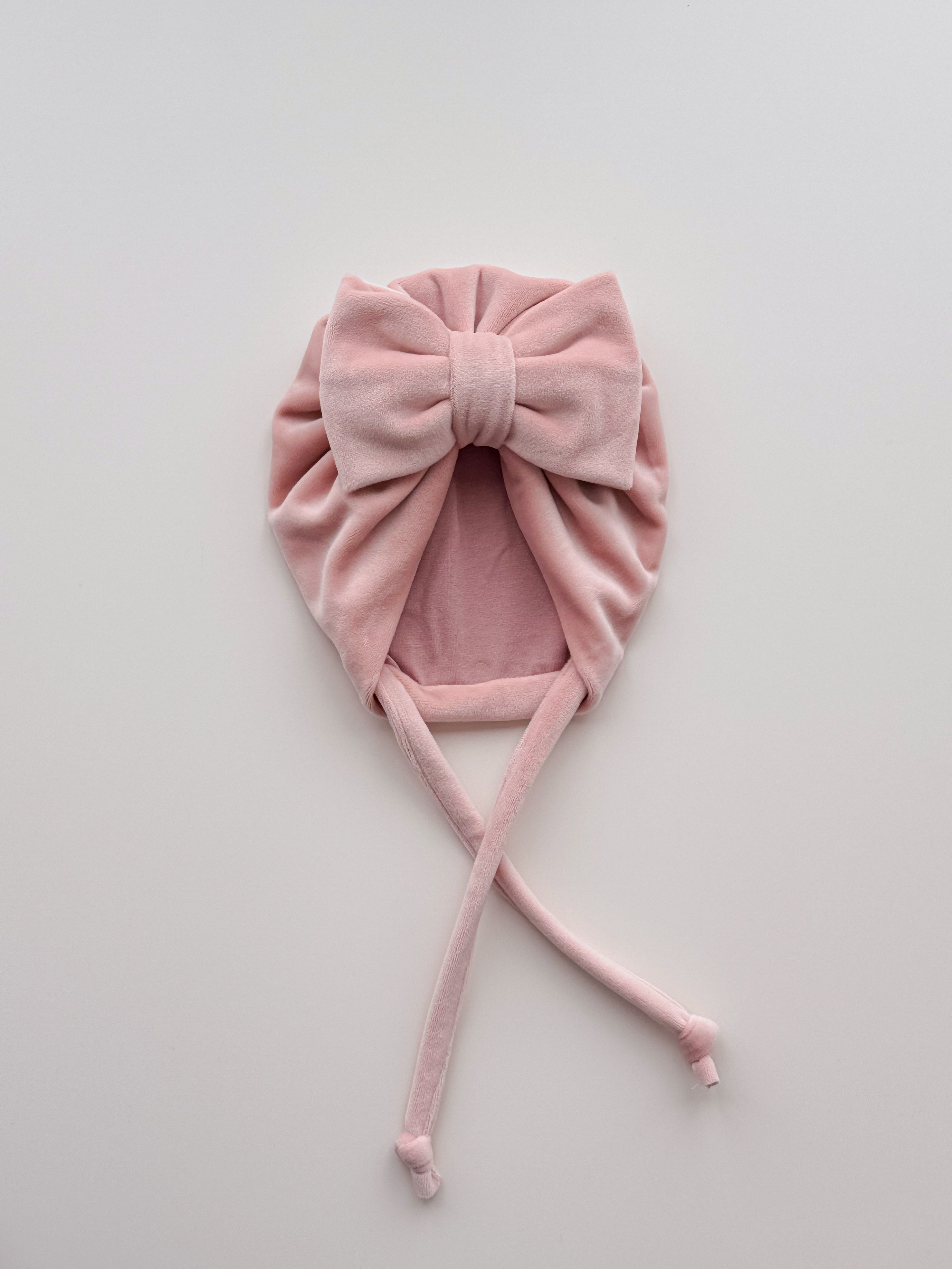 Turban Roz Clasic cu Fundă Maxi