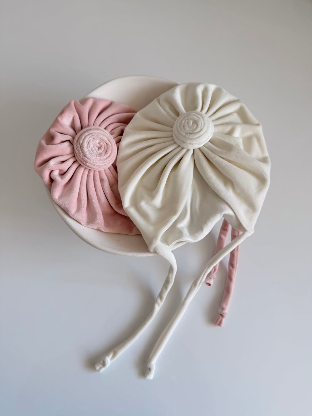 Turban “Bujor” Velur cu Căptușeală