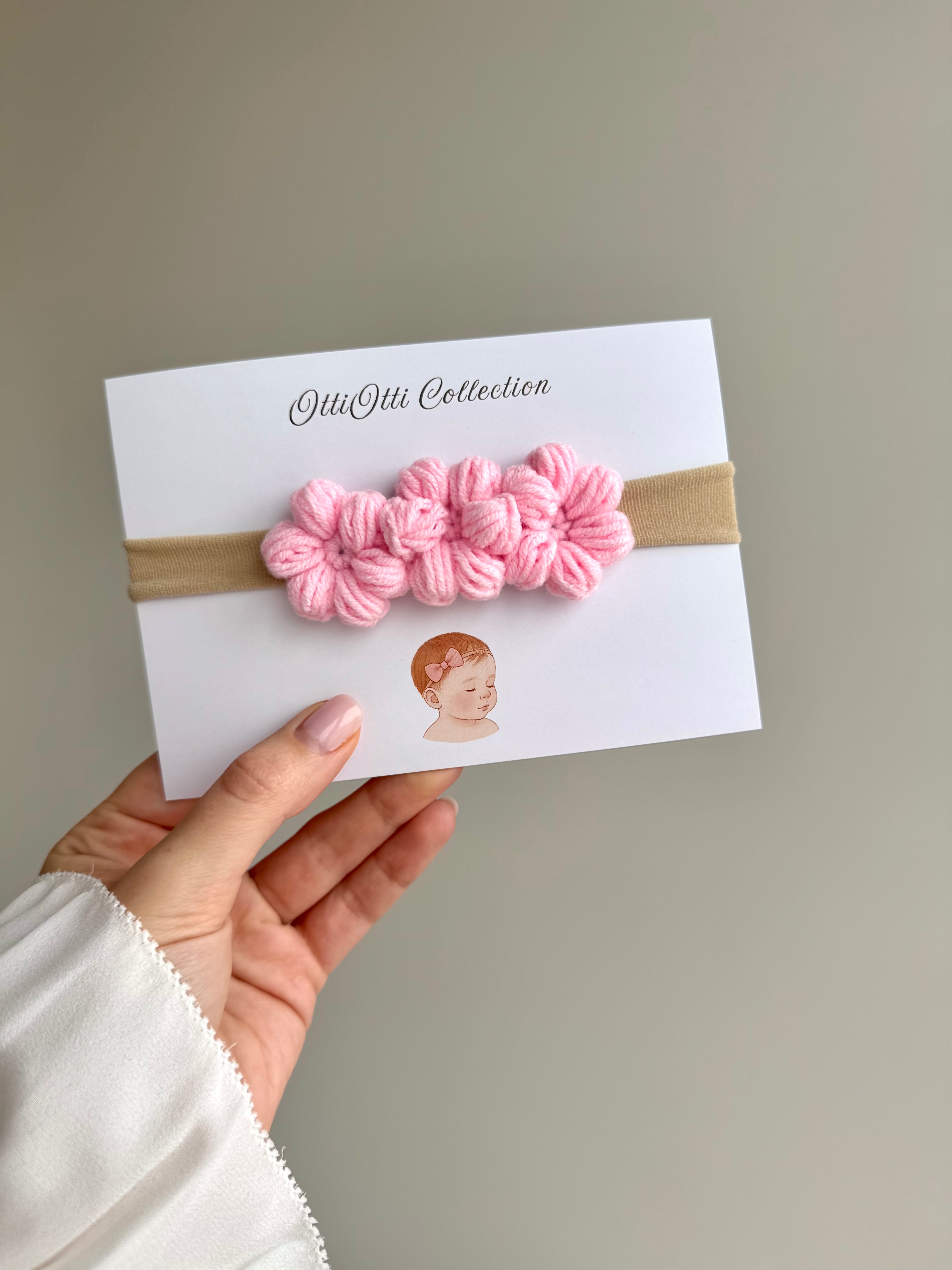 Bentița “Pink Delicate Petals”