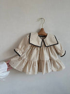 Rochie fetițe „Élise” – Ivory Dots