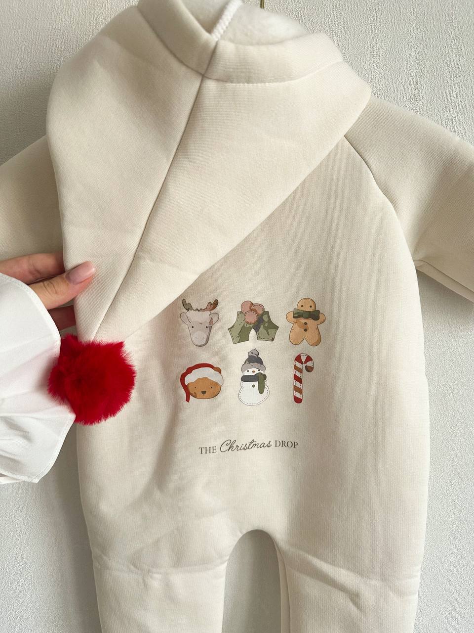 "Christmas Drop" baby romper