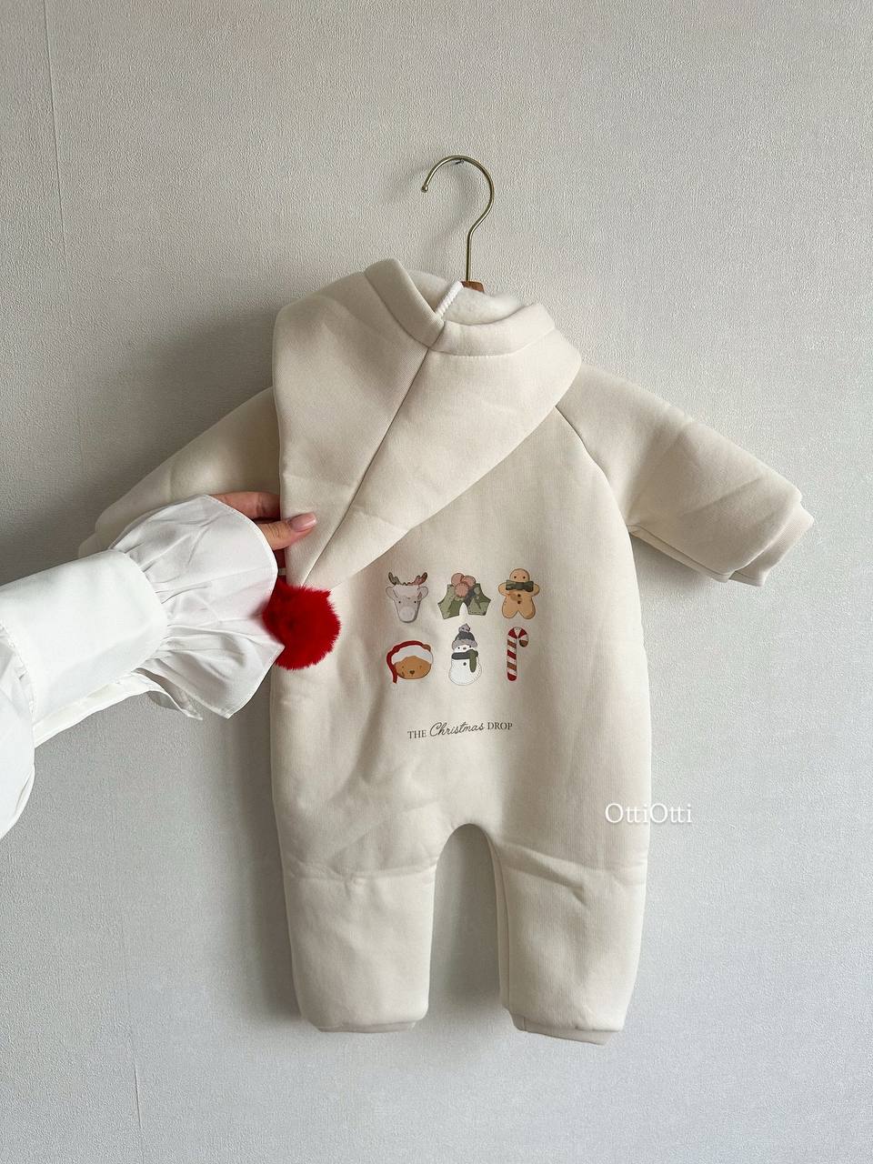 "Christmas Drop" baby romper